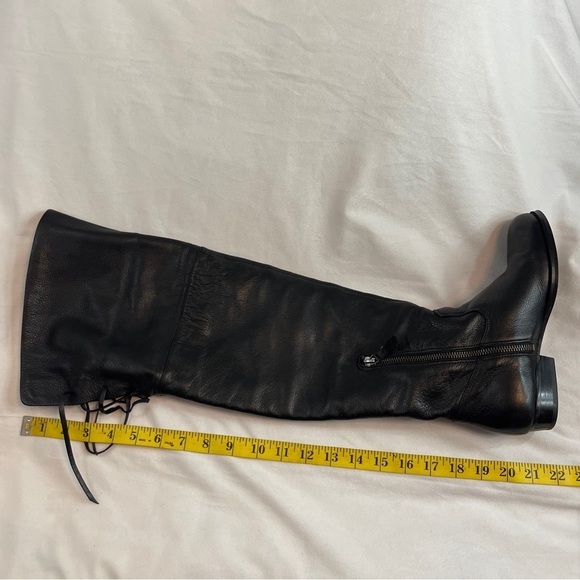 B. makowsky  Women’s Black Leather Over the knees Boots Size: 6 - Picture 15 of 15